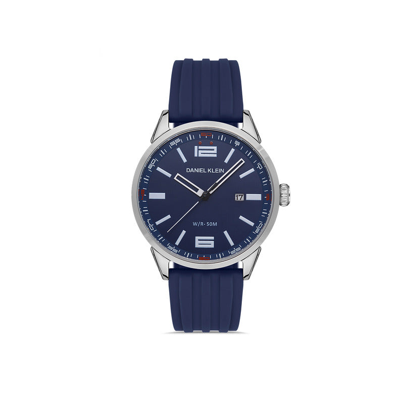 Daniel Klein Premium Men's Analog Watch DK.1.13330-3 Blue Silicone Strap Watch | Watch for Men