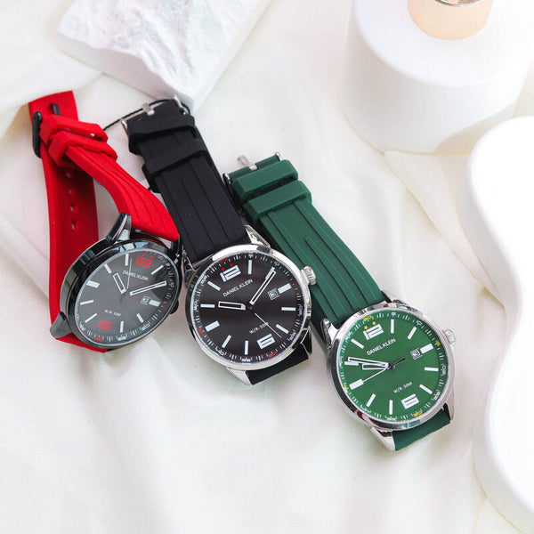 Daniel Klein Premium Men's Analog Watch DK.1.13330-3 Blue Silicone Strap Watch | Watch for Men