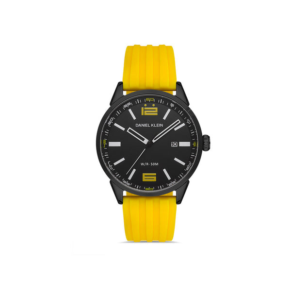 Daniel Klein Premium Men's Analog Watch DK.1.13330-5 Yellow Silicone Strap Watch | Watch for Men