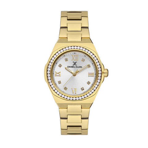 Daniel Klein Premium Women's Analog Watch DK.1.13336-2 Gold Stainless Steel Strap Ladies Watch | Watch for Women
