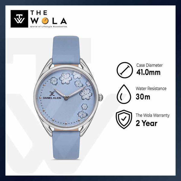 Daniel Klein Trendy Women's Analog Watch DK.1.13352-2 Blue Genuine Leather Strap Watch | Watch for Ladies