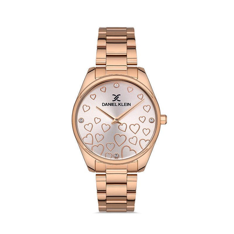 Daniel Klein Trendy Women's Analog Watch DK.1.13353-5 Rose Gold Stainless Steel Strap Watch | Watch for Ladies