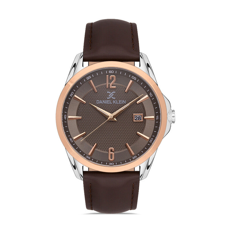 Daniel Klein Premium Men's Analog Watch DK.1.13374-4 Brown Genuine Leather Strap Watch | Watch for Men