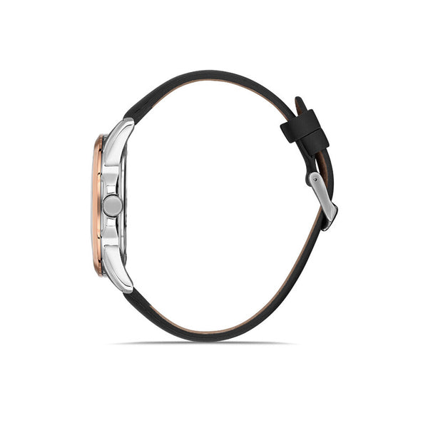 Daniel Klein Premium Men's Analog Watch DK.1.13374-5 Black Genuine Leather Strap Watch | Watch for Men