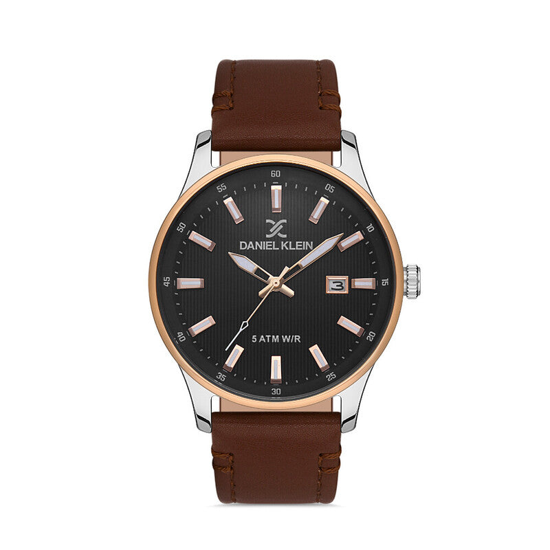 Daniel Klein Premium Men's Analog Watch DK.1.13375-4 Brown Genuine Leather Strap Watch | Watch for Men