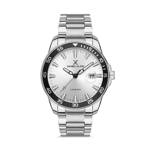 Daniel Klein Premium Men's Analog Watch DK.1.13378-1 Silver Stainless Steel Strap Watch | Watch for Men