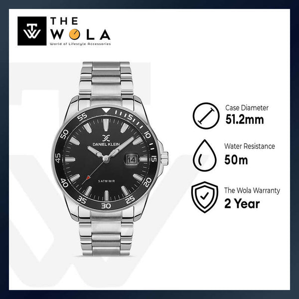 Daniel Klein Premium Men's Analog Watch DK.1.13378-2 Silver Stainless Steel Strap Watch | Watch for Men