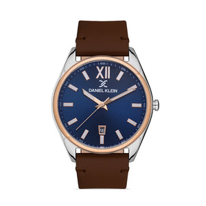 Daniel Klein Premium Men's Analog Watch DK.1.13404-5 Brown Genuine Leather Strap Watch | Watch for Men