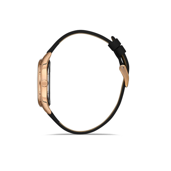 Daniel Klein Premium Women's Analog Watch DK.1.13425-3 Black Genuine Leather Strap Watch | Watch for Ladies