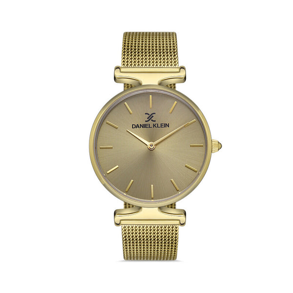 Daniel Klein Premium Women's Analog Watch DK.1.13426-4 Gold Mesh Strap Watch | Watch for Ladies