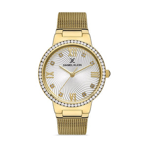 Daniel Klein Premium Women's Analog Watch DK.1.13434-3 Gold Mesh Strap Ladies Watch | Watch for Women