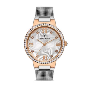 Daniel Klein Premium Women's Analog Watch DK.1.13434-6 Silver Mesh Strap Ladies Watch | Watch for Women