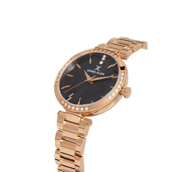 Daniel Klein Premium Women's Analog Watch DK.1.13435-5 Rose Gold Stainless Steel Strap Watch | Watch for Ladies