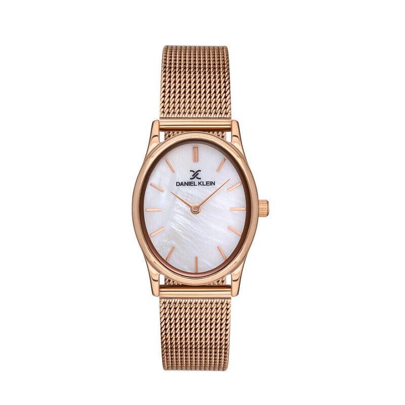 Daniel Klein Premium Women's Analog Watch DK.1.13436-5 Rose Gold Mesh Strap Watch | Watch for Ladies