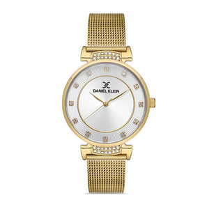 Daniel Klein Premium Women's Analog Watch DK.1.13437-2 Gold Mesh Strap Ladies Watch | Watch for Women