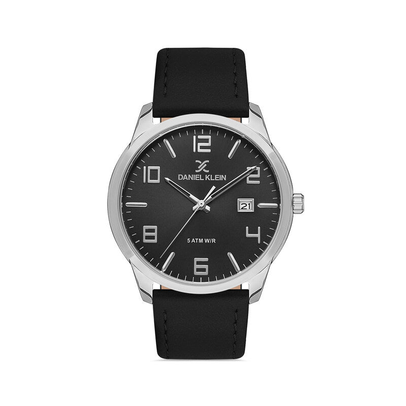 Daniel Klein Premium Men's Analog Watch DK.1.13448-2 Black Leather Strap Men Watch | Watch for Men