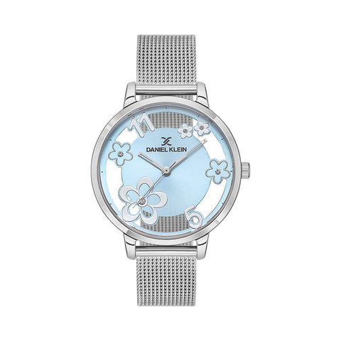 Daniel Klein Premium Women's Analog Watch DK.1.13456-3 with Silver Mesh Strap | Watch for Women