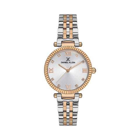Daniel Klein Premium Women's Analog Watch DK.1.13507-4 with Silver Stainless Steel Strap | Watch for Women