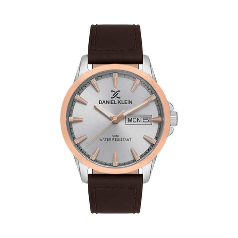 Daniel Klein Premium Men's Analog Watch DK.1.13542-4 Brown with Leather Strap | Watch for Men