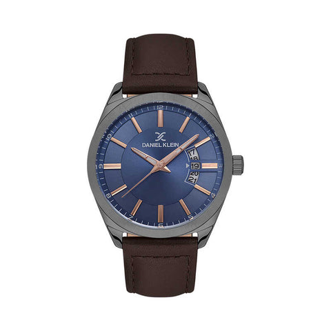 Daniel Klein Premium Men's Analog Watch DK.1.13555-4 Brown with Leather Strap | Watch for Men