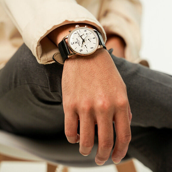 Daniel Klein Exclusive Men's Chronograph Watch DK11832-6 Black Genuine Leather Strap Watch | Watch for Men