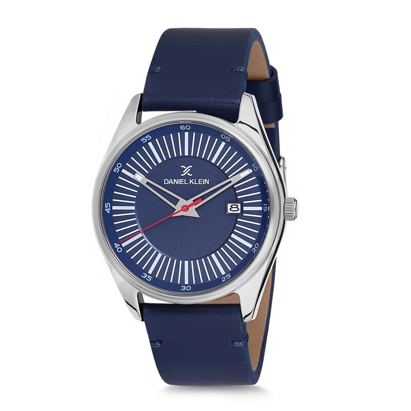 Daniel Klein Premium Men's Analog Watch DK12115-4 Blue Genuine Leather Strap Watch | Watch for Men