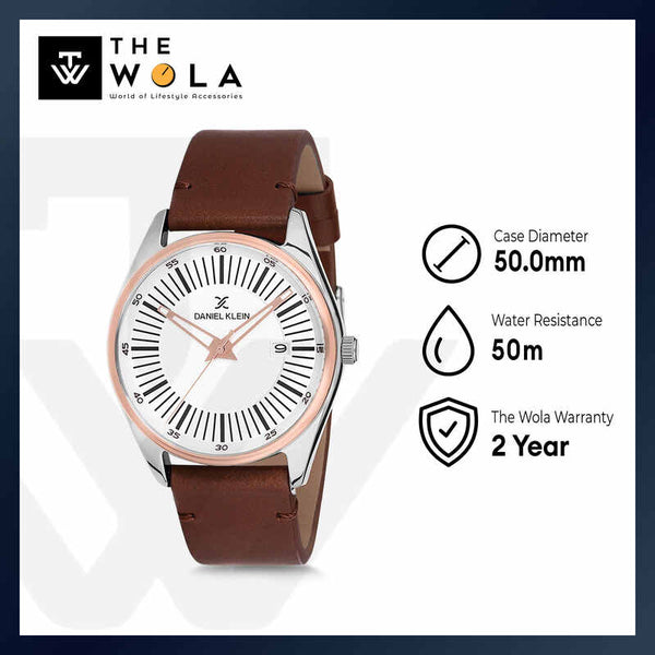 Daniel Klein Premium Men's Analog Watch DK12115-6 Brown Genuine Leather Strap Watch | Watch for Men