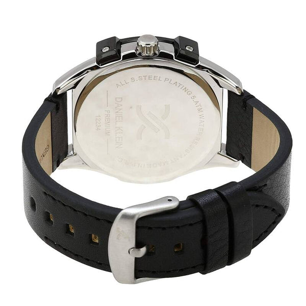 Daniel Klein Premium Men's Analog Watch DK12234-2 Black Genuine Leather Strap Watch | Watch for Men