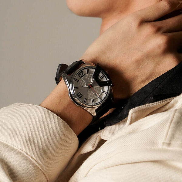 Daniel Klein Premium Men's Analog Watch DK12234-2 Black Genuine Leather Strap Watch | Watch for Men