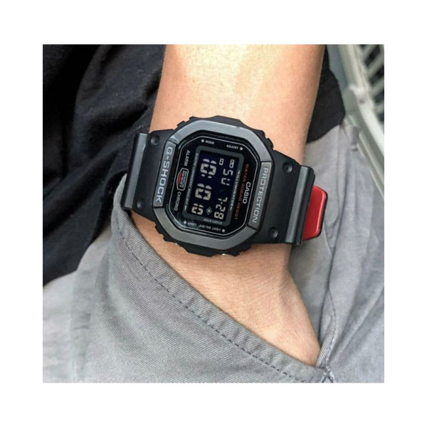 Casio G-Shock Men's Digital Watch DW-5600HR-1 Black Resin Band Sports Watch