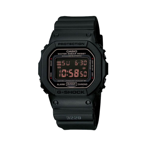 Casio G-Shock Men's Digital Watch DW-5600MS-1 Black Resin Band Sports Watch