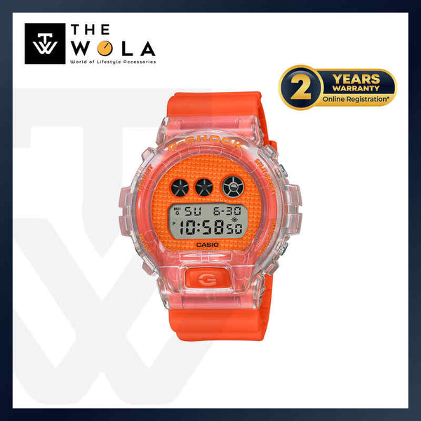 Casio G-Shock DW-6900GL-4 Men's Digital Watch with Orange Resin Band