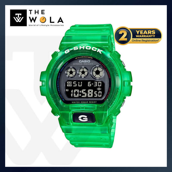 Casio G-Shock DW-6900JT-3 Joy Topia Series Men's Green Translucent Resin Band Watch | Digital Sport Watch