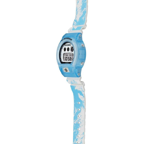 Casio G Shock DW-6900 Lineup Rui Hachimura Collaboration Model Ice Blue & White Resin Band Watch DW6900RH-2D DW-6900RH-2D DW-6900RH-2