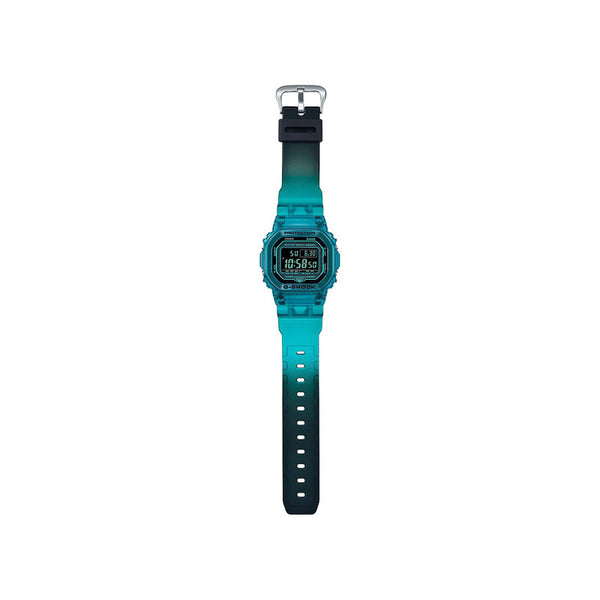 Casio G-Shock Men's Digital Watch Bluetooth® Translucent Gradated Cyan Resin Band Watch DWB5600G-2D DW-B5600G-2D DW-B5600G-2
