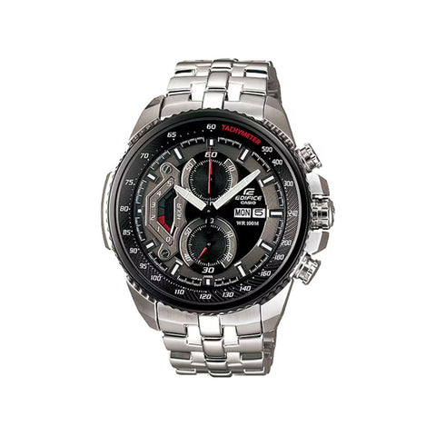 Edifice EF-558D-1AV Black dial with Stainless Steel Band Men's Chronograph Watch