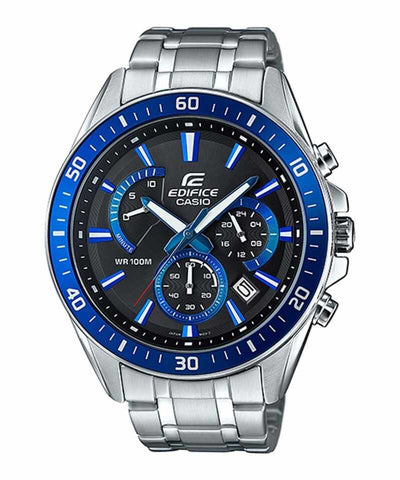 Edifice EFR-552D-1A2V Men's Chronograph Watch with Blue dial and Stainless Steel Band