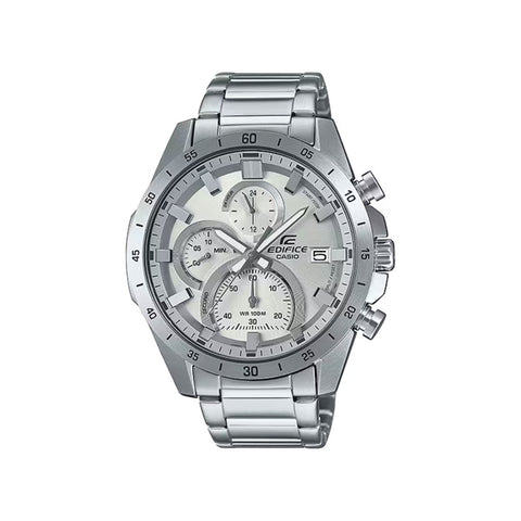 Edifice Men's Chronograph Watch EFR-571MD-8AV Silver Stainless Steel Band Watch for mens
