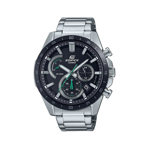 Edifice Men's Chronograph Watch EFR-573DB-1AV Silver Stainless Steel Watch for Men