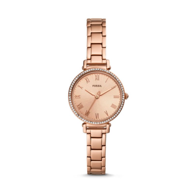 Fossil Women's Analog Watch Kinsey Three-Hand Rose Gold-Tone Stainless Steel Watch ES4447