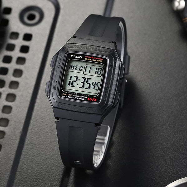 Casio Men's Digital Watch F-201WA-1A Black Resin Band Sport Watch
