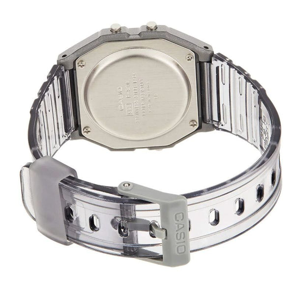 Casio Kids Digital Watch F-91WS-8 Grey semi-transparent Resin Band Watch