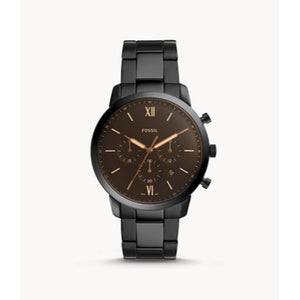 Fossil Men's Analog Watch The Minimalist Carbon Series Three-Hand Luggage Leather Watch FS5525