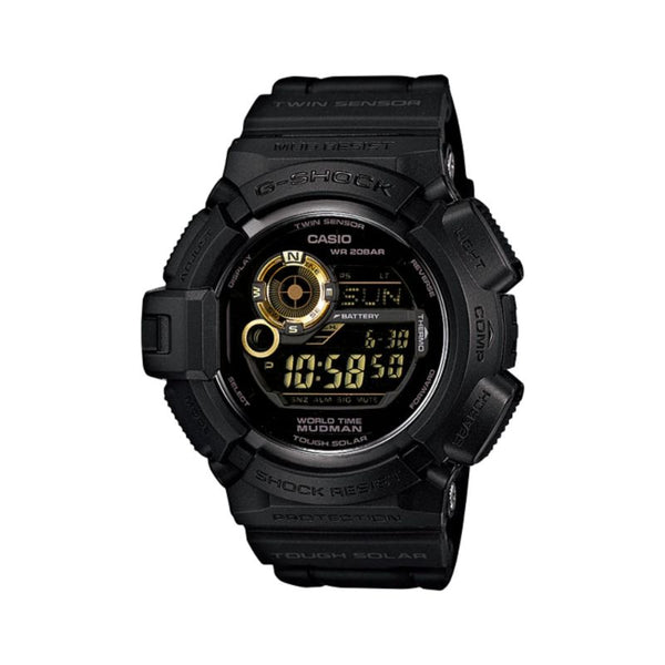 Casio G-Shock Master of G Men's Digital Watch G-9300GB-1 MUDMAN Black Resin Band Tough Solar Watch