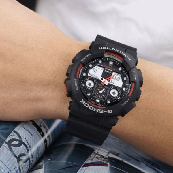 Casio G-Shock Men's Analog-Digital Watch GA-100-1A4 Black Resin Band Sports Watch