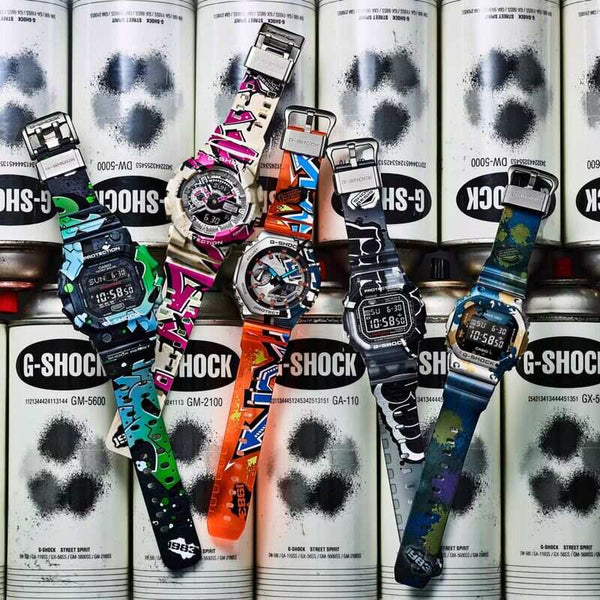 Casio G-Shock Men's Analog-Digital Watch GA-110 Lineup Street Spirit Series Multicolour Resin Band Watch GA110SS-1A GA-110SS-1A