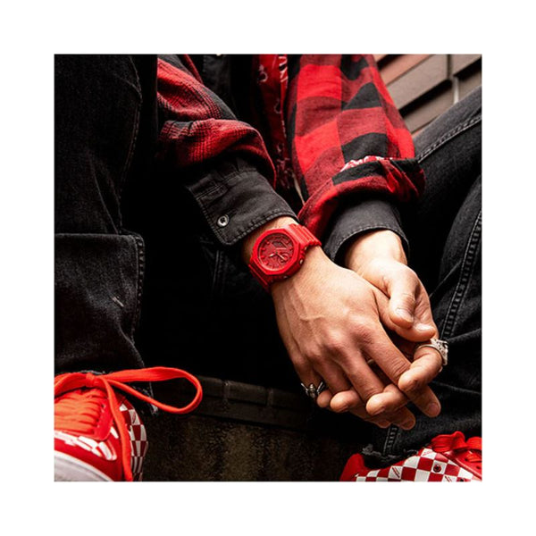 Casio G-Shock Men's Analog-Digital GA-2100-4A Red Resin Band Sport Watch