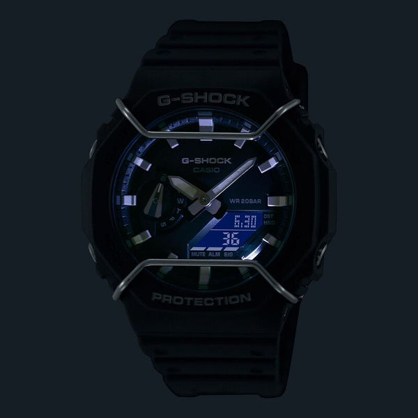 Casio G-Shock GA-2100PTS-8A Analog Digital Carbon Core Guard Black Resin Case & Strap Watch GA2100PTS GA2100PTS-8A GA-2100PTS-8ADR