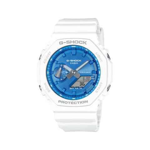 Casio G-Shock Men's Analog Digital Sport Watch GA-2100WS-7ADR White Resin Strap