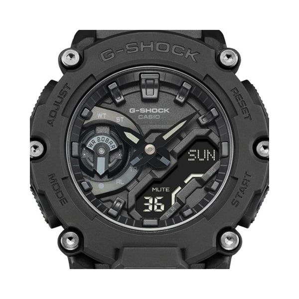 Casio G-Shock Men's Analog-Digital Watch GA-2200BB-1A Carbon Core Guard structure Black Resin Band Sport Watch